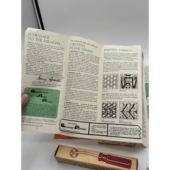 Lot of Vintage Sewing Notions and Fabric Care Pamphlets - Picture 7 of 14